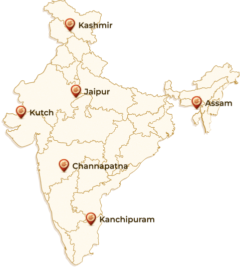 Map of Gujarat Craft Clusters